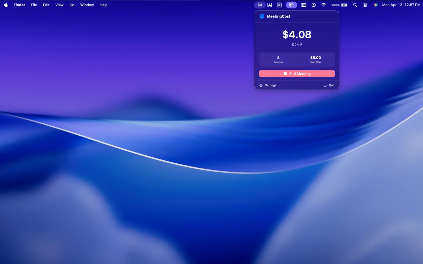 MeetingCost screenshot 4